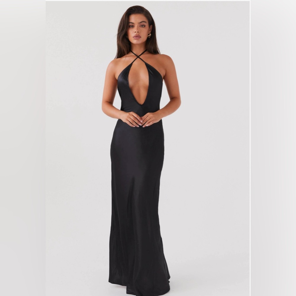 Peppermayo Elegant Black Maxi Dress